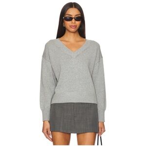 Stitches & Stripes | Revolve 🩶 Nova Vneck Pullover in Heather Grey, Size XL